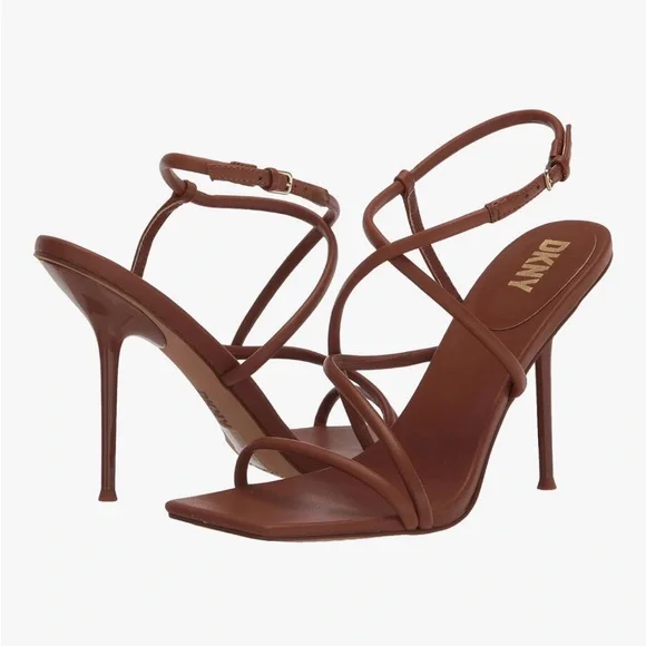 DKNY Strappy High Heel Sandals – Dk Cognac
Size 6 | New with Box - Picture 8 of 9